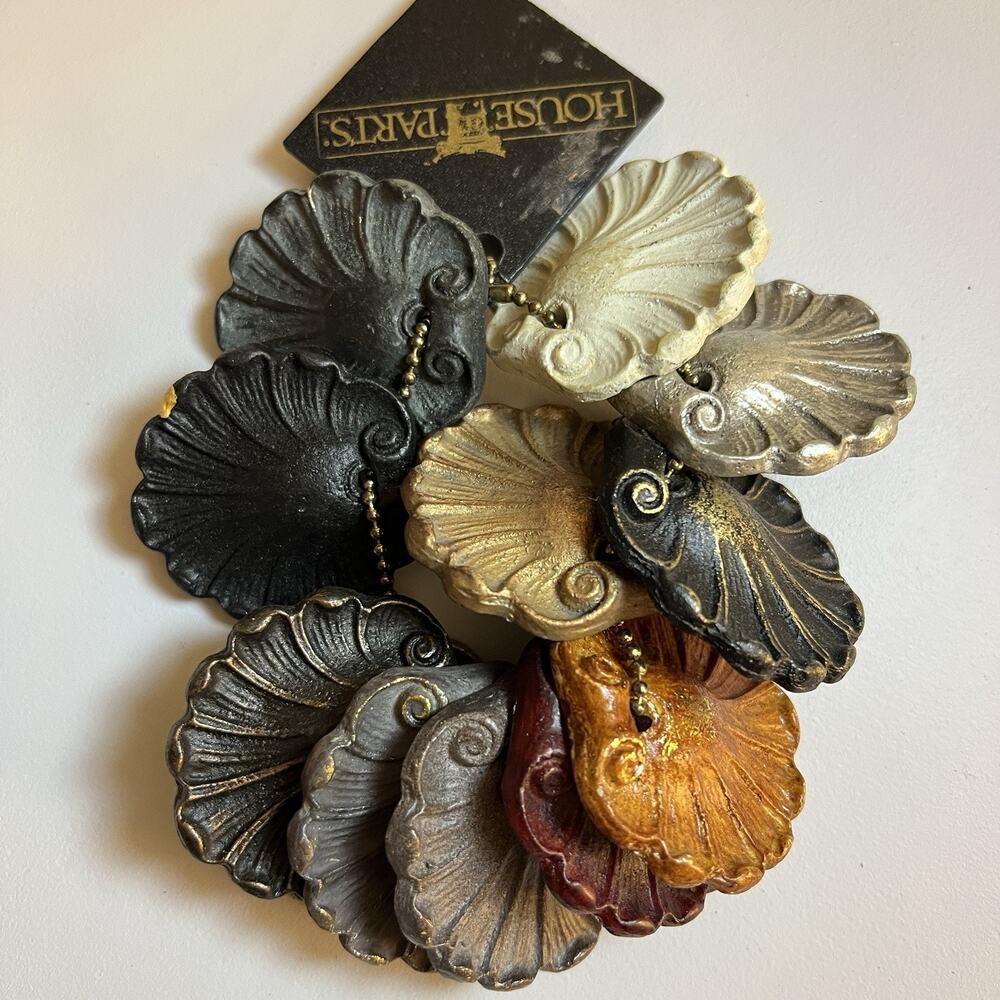 Clam Shell Medallian Round Resin 2" Disc Home Decor Craft 12 Pcs Embellishments